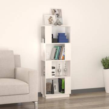 Book Cabinet/Room Divider White 51x25x132 cm Solid Wood Pine