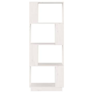 Book Cabinet/Room Divider White 51x25x132 cm Solid Wood Pine