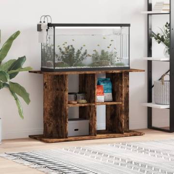 Aquarium Stand Smoked Oak 100x40x60 cm Engineered Wood