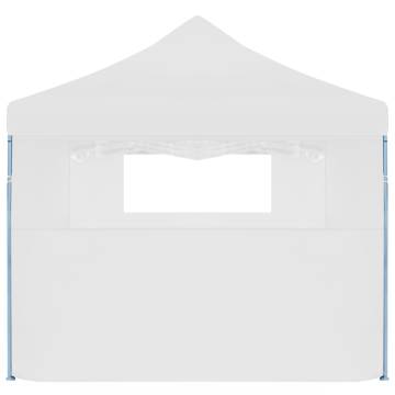 Folding Pop-up Party Tent with 5 Sidewalls 3x9 m White