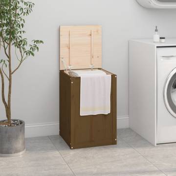 Laundry Box Honey Brown 44x44x66 cm Solid Wood Pine