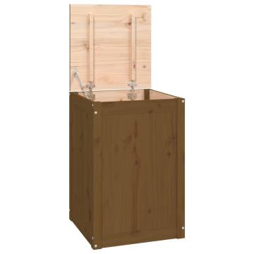 Laundry Box Honey Brown 44x44x66 cm Solid Wood Pine