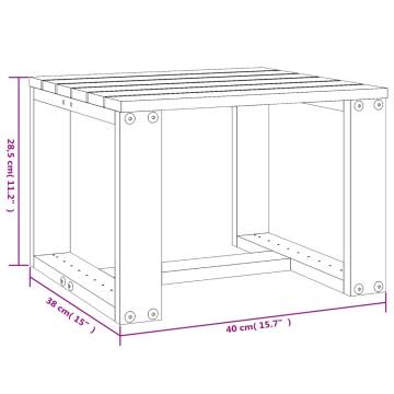 Garden Side Table 40x38x28.5 cm Solid Wood Douglas