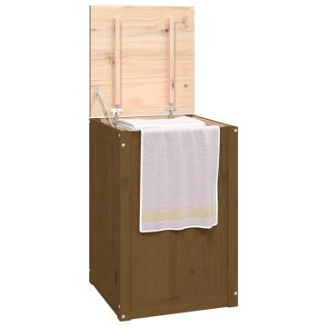 Laundry Box Honey Brown 44x44x66 cm Solid Wood Pine