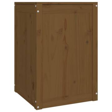 Laundry Box Honey Brown 44x44x66 cm Solid Wood Pine