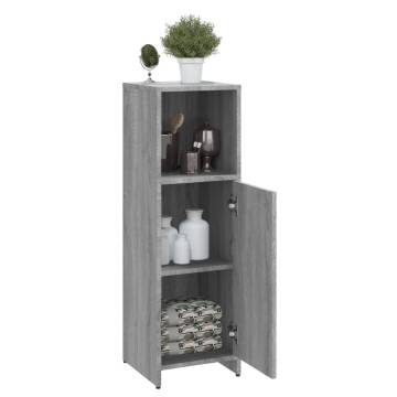 Bathroom Cabinet Grey Sonoma 30x30x95 cm Engineered Wood