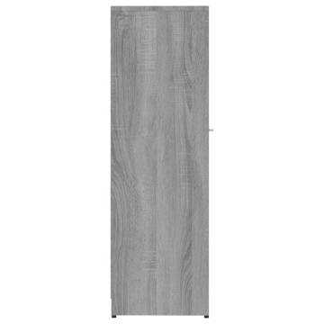 Bathroom Cabinet Grey Sonoma 30x30x95 cm Engineered Wood