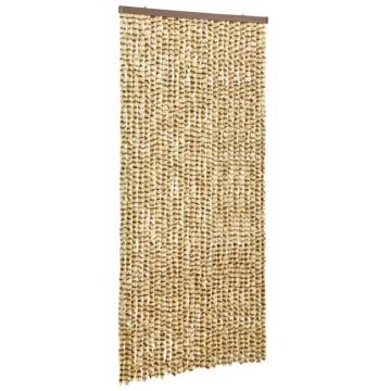 Insect Curtain Beige and Brown 100x220 cm Chenille