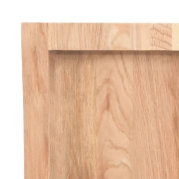 Bathroom Countertop Light Brown 220x50x(2-4)cm Treated Solid Wood