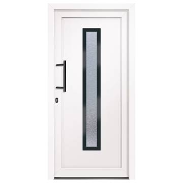 Front Door White 98x200 cm PVC