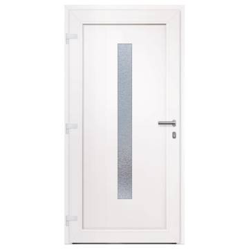 Front Door White 98x200 cm PVC