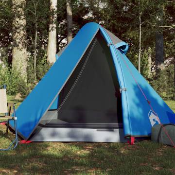 Camping Tent 2-Person Blue Waterproof