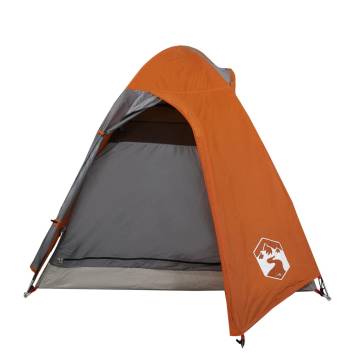 Camping Tent 2-Person Grey and Orange Waterproof