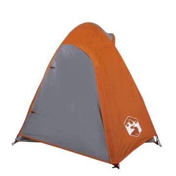 Camping Tent 2-Person Grey and Orange Waterproof