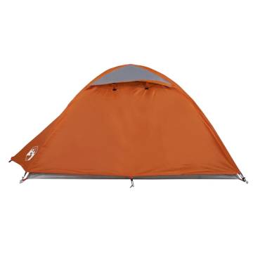 Camping Tent 2-Person Grey and Orange Waterproof