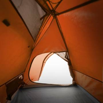 Camping Tent 2-Person Grey and Orange Waterproof