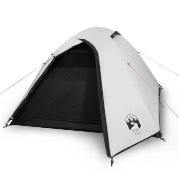 Camping Tent 2-Person White Blackout Fabric Waterproof