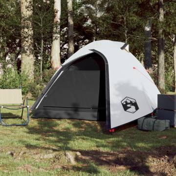 Camping Tent 2-Person White Blackout Fabric Waterproof