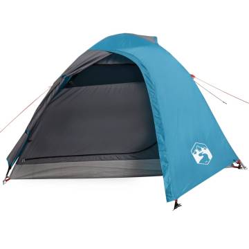 Camping Tent 4-Person Blue Waterproof