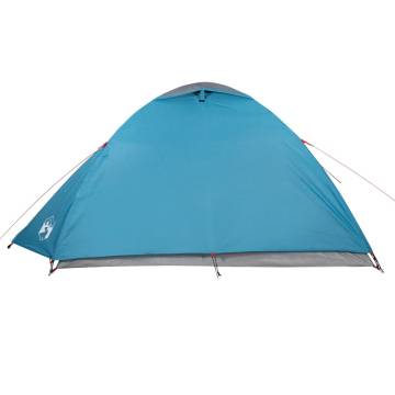 Camping Tent 4-Person Blue Waterproof