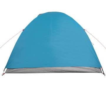 Camping Tent 4-Person Blue Waterproof