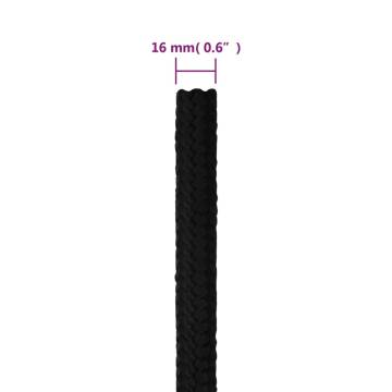 Work Rope Black 16 mm 50 m Polyester