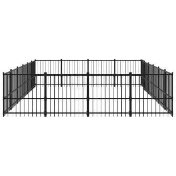 Outdoor Dog Kennel Steel 22.58 m²