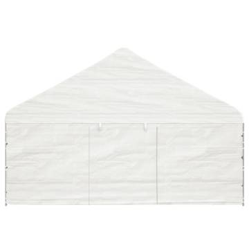 Gazebo with Roof White 17.84x5.88x3.75 m Polyethylene