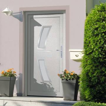 Front Door White 108x200 cm PVC