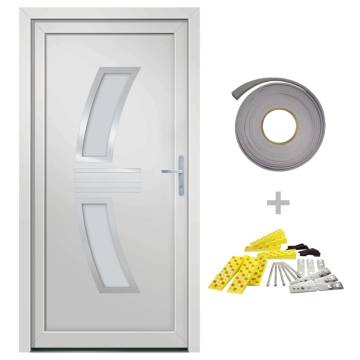 Front Door White 108x200 cm PVC