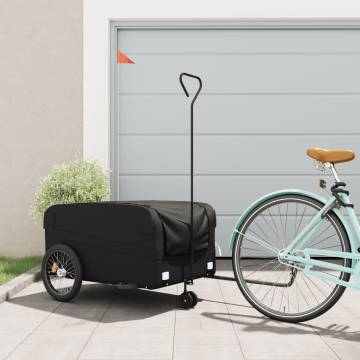 Bike Trailer Black 45 kg Iron