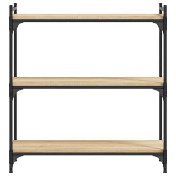 Bookcase 3-Tier Sonoma Oak 80x30x86 cm Engineered Wood