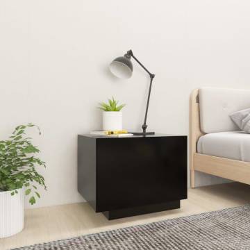 Bedside Cabinet Black 100x35x40 cm Engineered Wood