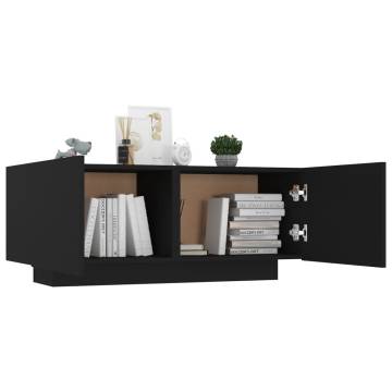 Bedside Cabinet Black 100x35x40 cm Engineered Wood