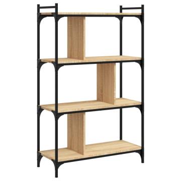 Bookcase 4-Tier Sonoma Oak 76x32x123 cm Engineered Wood