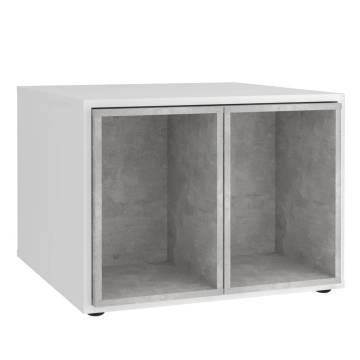 FMD Coffee Table with 2 Side Tables 67.5x67.5x50 cm White and Concrete