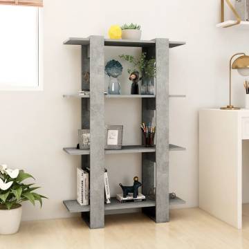 Book Cabinet/Room Divider Concrete Grey 80x30x123.5 cm