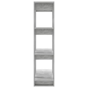 Book Cabinet/Room Divider Concrete Grey 80x30x123.5 cm