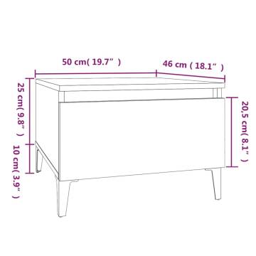 Side Tables 2 pcs White 50x46x35 cm Engineered Wood