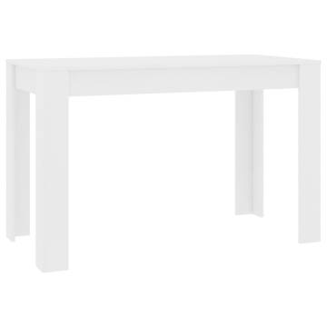 Dining Table White 120x60x76 cm Engineered Wood