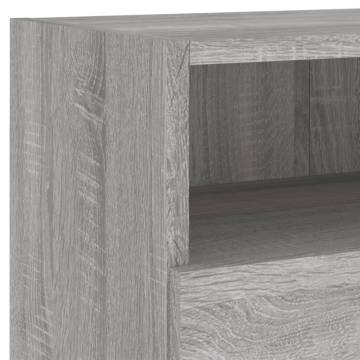 TV Wall Cabinets 2 pcs Grey Sonoma 80x30x30 cm Engineered Wood