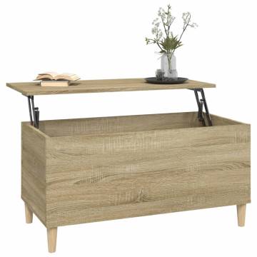 Coffee Table Sonoma Oak 90x44.5x45 cm Engineered Wood