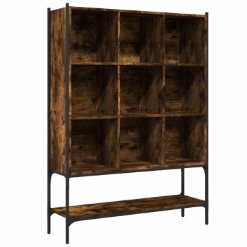 Bookcase Smoked Oak 102x30x141.5 cm Engineered Wood