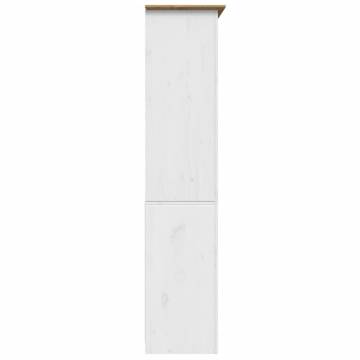 Bookcase BODO White and Brown 80x40x172 cm Solid Wood Pine