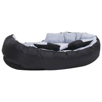 Reversible & Washable Dog Cushion Grey and Black 110x80x23 cm