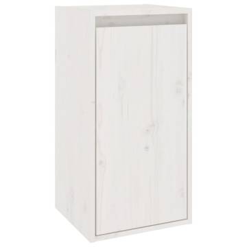 TV Cabinets 2 pcs White Solid Wood Pine