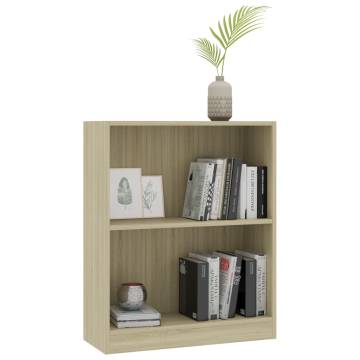 Bookshelf Sonoma Oak 60x24x76 cm Engineered Wood