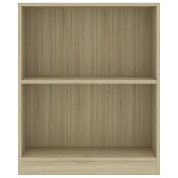 Bookshelf Sonoma Oak 60x24x76 cm Engineered Wood