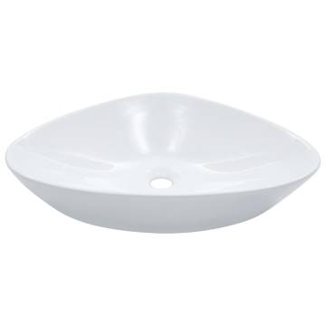 Wash Basin 58.5x39x14 cm Ceramic White