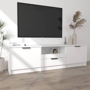 TV Cabinet White 140x35x40 cm Engineered Wood